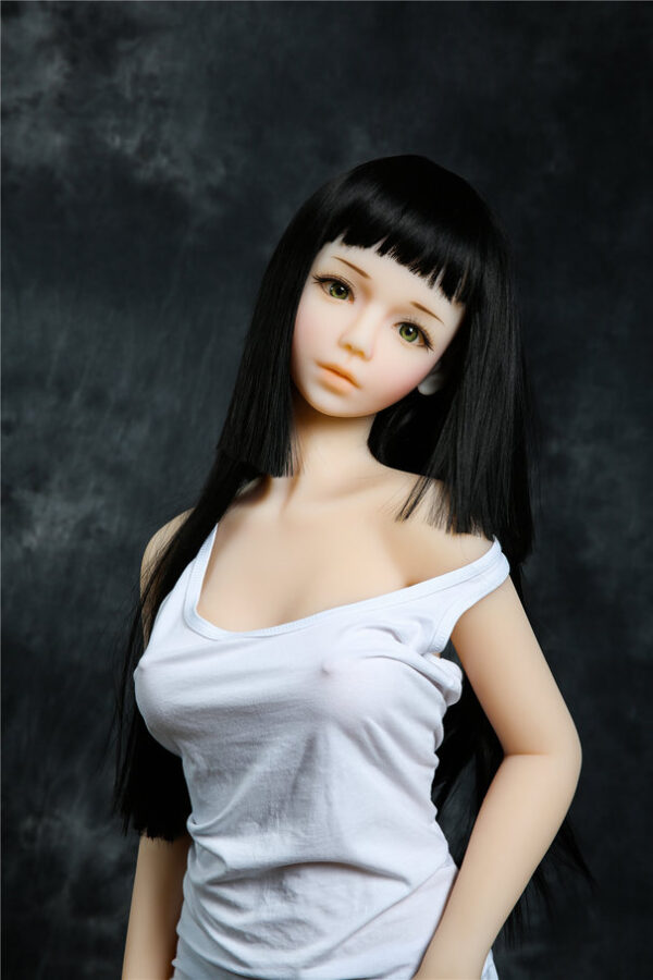145Cm Miseczka C Materiał TPE Czarne Włosy Zielone Oczy Czułe Sex Doll - obrazek 6