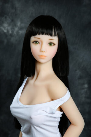 145Cm Miseczka C Materiał TPE Czarne Włosy Zielone Oczy Czułe Sex Doll