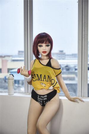 145Cm Miseczka C Krótkie Włosy Duże Czerwone Usta Seksowne Czarujące Sex Doll