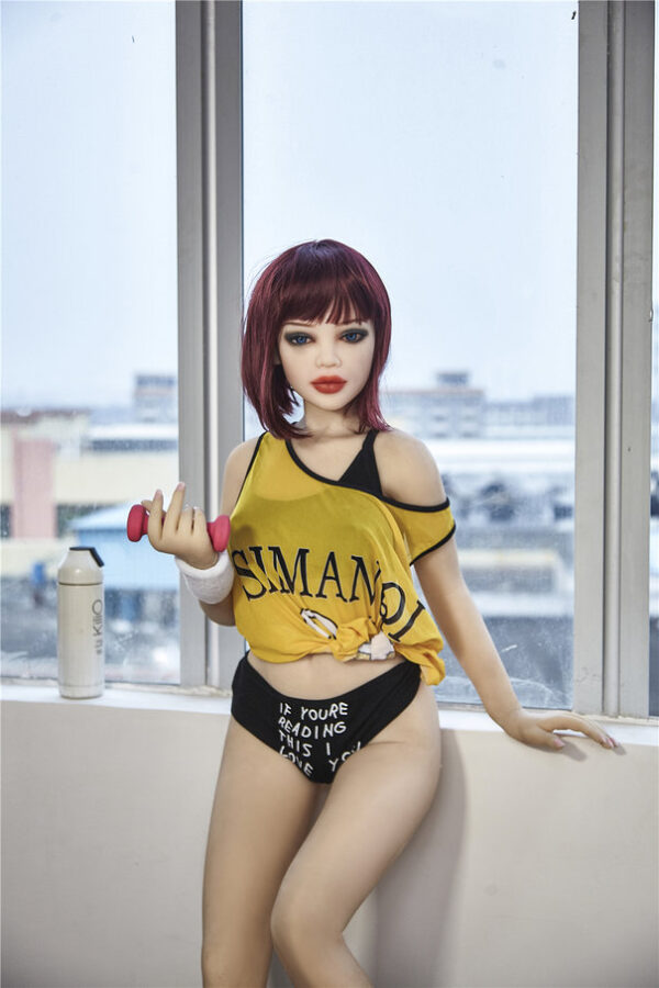 145Cm Miseczka C Krótkie Włosy Duże Czerwone Usta Seksowne Czarujące Sex Doll