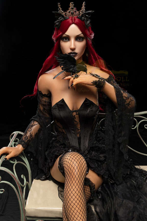 169Cm Miseczka F Duży Biust Długie Rude Włosy Czarne Oczy Mały Diabełek Sex Doll - obrazek 6