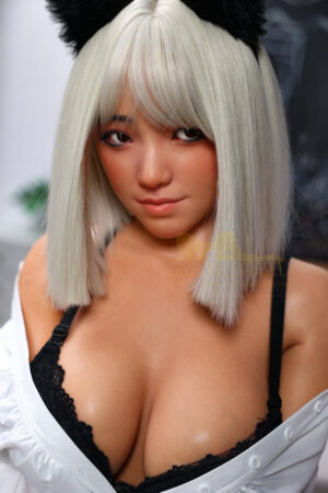 167Cm Miseczka E Duży Biust Krótkie Srebrne Włosy Czarne Oczy Ładny Przystojny Pszeniczny Kolor Skóry Sex Doll