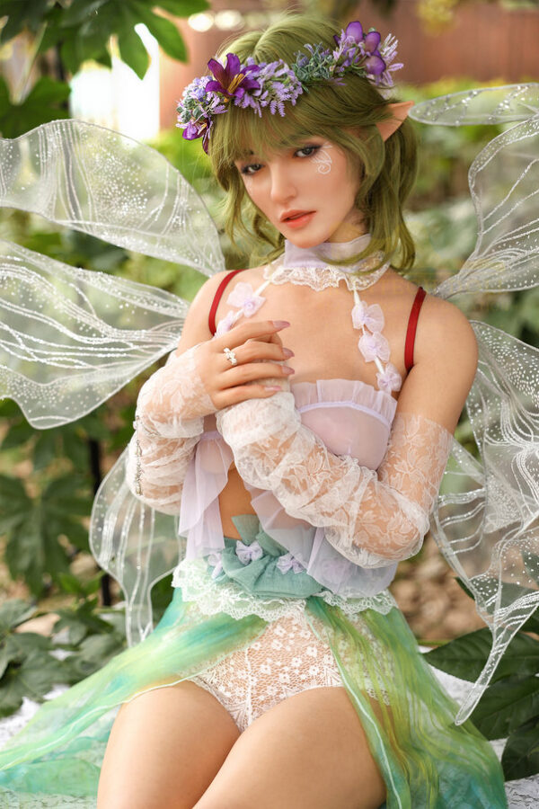 167Cm Miseczka E Duży Biust Zielone Włosy Czarne Oczy Elf Sex Doll - obrazek 4
