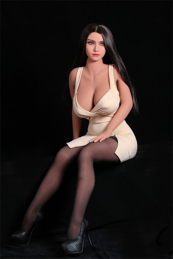 155cm Czarne Włosy Niebieskie Oczy H Cup Stojąca Noga Seks Lalka - obrazek 4