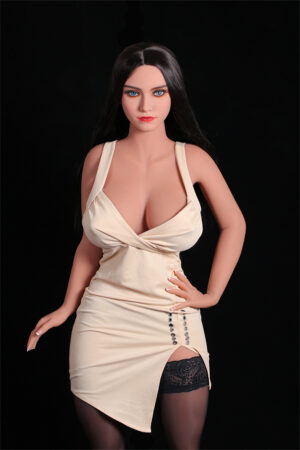 155cm Czarne Włosy Niebieskie Oczy H Cup Stojąca Noga Seks Lalka