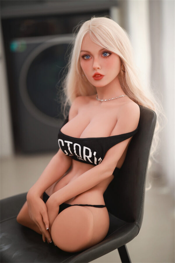 80CM Srebrne włosy C Miseczka Z Rękami Torso Ciemna Skóra Seks Lalka - obrazek 3