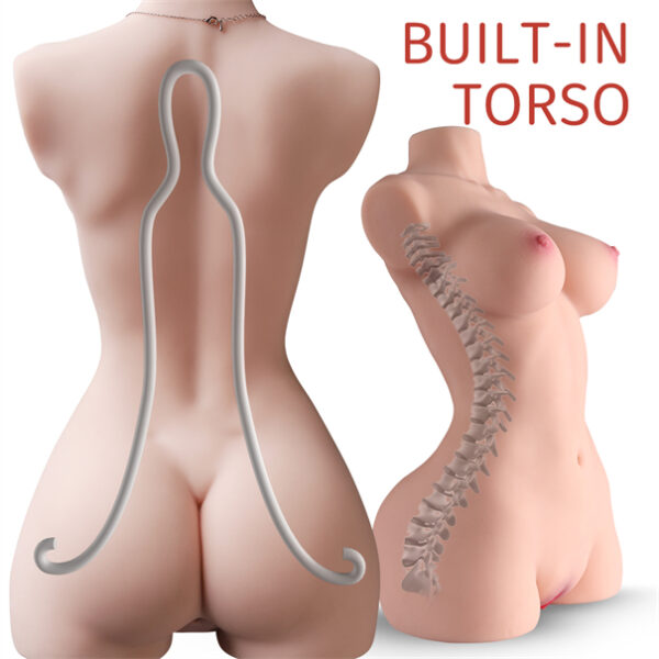 43,5cm He Mengsha Ulepszona Lalka Seksualna Górna Część Ciała Torso - obrazek 4